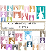 Curtain Digital Clipart Vol.1 - $37.30 MXN