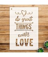 Love Stencil Pattern for Wood Signs and Crafts, Reusable Mylar Template,... - $14.69