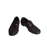 Florsheim Mens Loafer Dress Shoes Brown Leather Moc Round Toe Slip On 7.5 D - $19.99