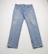 Vintage Carhartt Mens 42x36 Distressed Spell Out Straight Leg Denim Jean... - $39.55