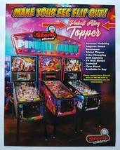 Pinball Alley Topper FLYER Original 2019 NOS Game Paper Artwork Sheet - $25.44