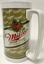 Thermo-Serv MILLER HIGH LIFE Vintage Beer Mug WHITE Retro Drinkware MADE... - $9.71