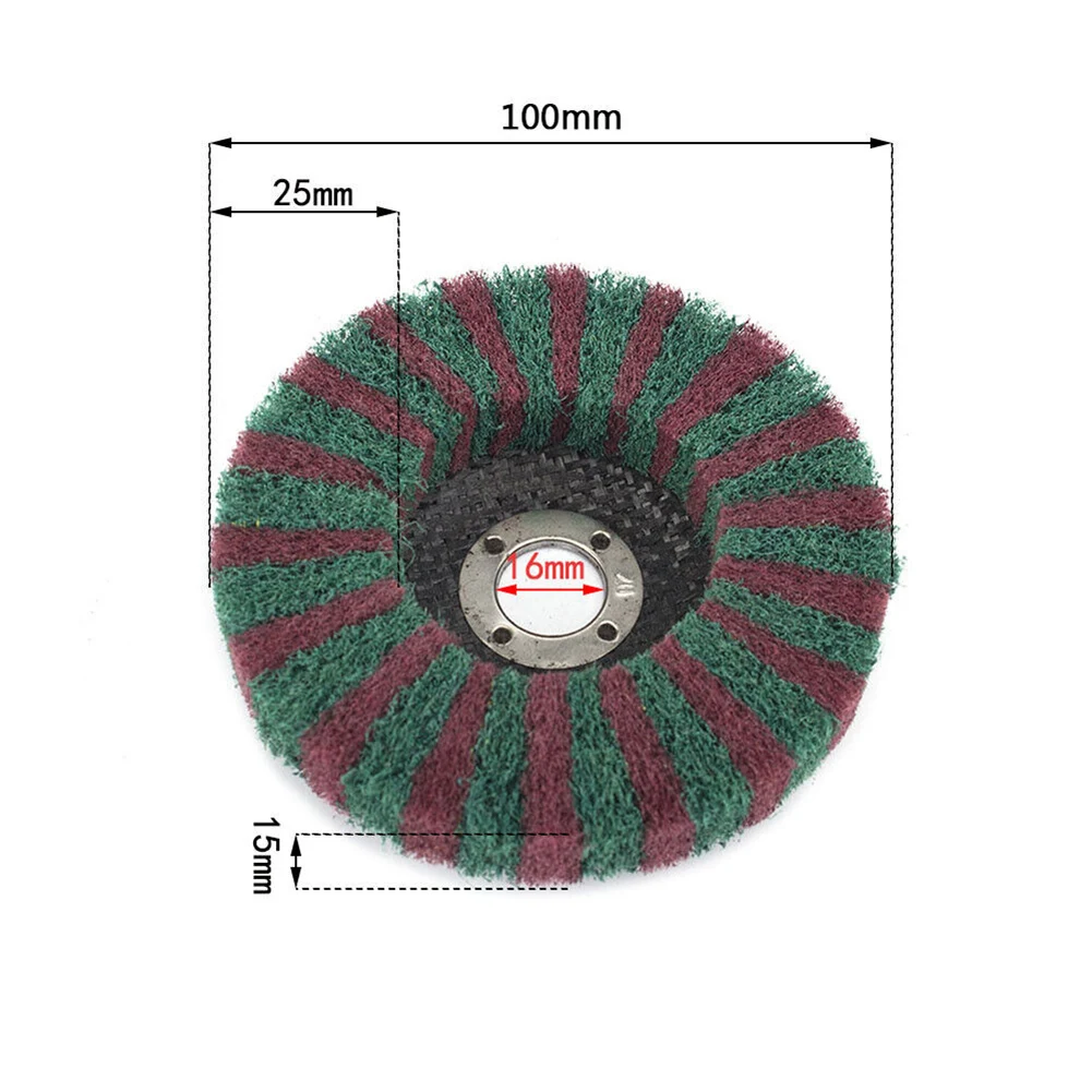 4 Inch Scouring Pad Buffing Wheel Nylon  Flap Polish Grind Disc 100*16mm... - $84.14