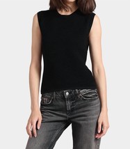 Minnie Rose cotton cashmere ottoman rib top in Black - £115.92 GBP