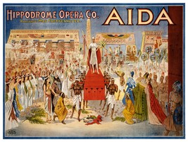 8875.Hippodrome opera co.Aida.egyptians.POSTER.art wall decor graphic art - $17.10+