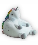 White Unicorn, Beanbag Chair Animal Stuffed Cushion, Plush Shaped Pillow - $44.44+