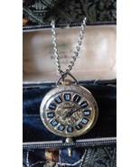 Vintage 1950-s Gold Plated Lucerne Watch Pendant on Chain - Fully Working! - $1,786.90 MXN