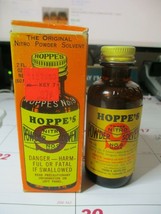 Vintage HOPPE&#39;S NITRO POWDER SOLVENT No. 9 Bottle &amp; Original Box Empty (... - £6.20 GBP