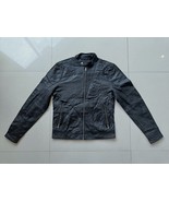 CALVIN KLEIN Leather Biker Jacket $450 WORLDWIDE SHIPPING FTP 0908 - $5,579.74 MXN