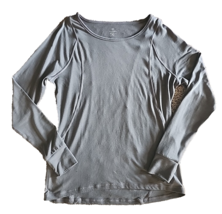 Size MP Medium Petite T by Talbots Tee Shirt Long Sleeve Gray - £13.73 GBP