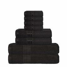 George &amp; Jimmy 100% Cotton 8 Piece Luxury Towel Set 550 GSM 2 ply with 2 Bath To - £35.21 GBP