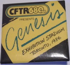  Genesis Metal Button CNE 1986 2 Inch Toronto Invisible Touch Tour CFTR ... - $14.77