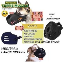 Large Size 3 Tuffie Dog Muzzle Comfort No Bite Xtra Heavy Duty Quick Fit Training - £20.03 GBP