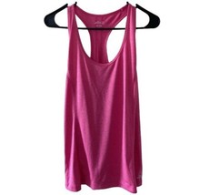 BCG Tank Top Womens Size M Hot PInk Racer Back Straight Hem Long - £5.45 GBP