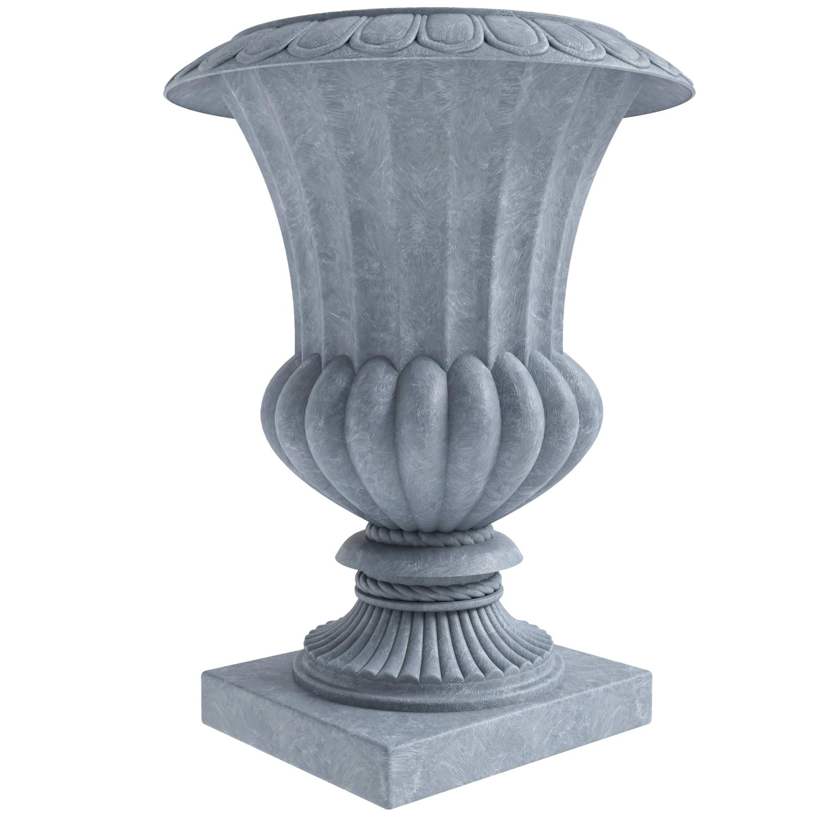 LeisureMod Lotus Fiberstone and Clay Urn Planter, Mid-Century Modern Ind... - $346.92