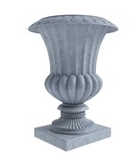 LeisureMod Lotus Fiberstone and Clay Urn Planter, Mid-Century Modern Ind... - $474.48 CAD