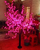 Pink 7ft LED Christmas Tree Cherry Blossom Night Light with Fake Natural... - €695,24 EUR