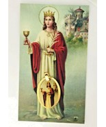 18k St Barbara Religious Medal Gold Plated Santa Barbara Medalla Protecc... - $16.29 CAD