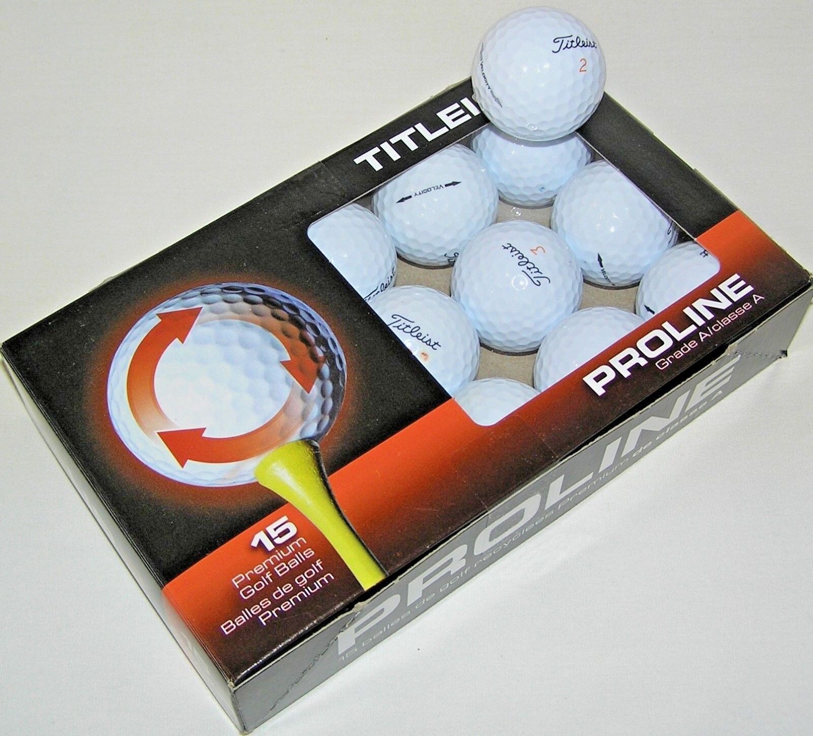 Primary image for 15 Titleist Velocity Distance golf balls Grade AAAAA LOT 8G017