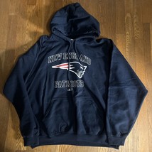 New England Patriots Sweater Boys Large Blue Hoodie Brady Football Pocket NFL - £9.07 GBP