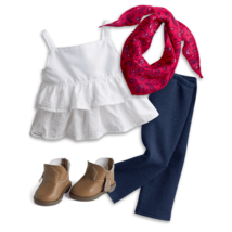 NIB American Girl Western Chic Outfit for 18 inch Dolls -NO DOLL - £27.02 GBP