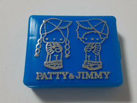 Patty＆Jimmy Plastic Case Blue Old Sanrio 1976' Vintage Retro Appendix - $30.86