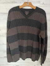 Black Brown 1826 Sweater Men’s XL Black 2 Ply Cashmere V-Neck Pullover J... - £26.57 GBP