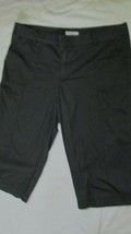 Women&#39;s Merona sz 18 cotton cropped or capri pants mystery color green brown - £6.99 GBP