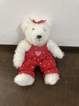 Hallmark Teddy Valentine’s Day Teddy Bear In Overalls Plush  Toy 8 Inch - £7.06 GBP