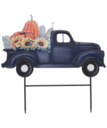 Vintage Metal Truck Garden Yard Lawn Stake Fall Outdoor Flowerbed Autumn... - €17,79 EUR