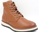 Alfani Men Combat Hiker Boots Andres Size US 7.5M Tan Brown Faux Leather - $52.47