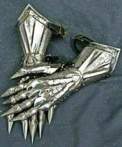 Medieval gauntlet pair accents knight crusader armor gauntlet gloves - £75.93 GBP