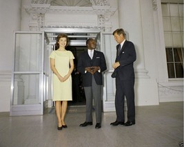 President and Mrs. John Kennedy with Senegal leader White House New 8x10 Photo - £7.06 GBP