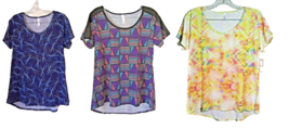 LuLaRoe Classic T Multicolored Lot of 3 Womens Size Small Short Sleeve Tees - £17.00 GBP