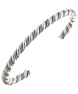 Native American Navajo Sterling Silver 14KGF Twisted Rope Cuff Bracelet ... - £179.29 GBP+