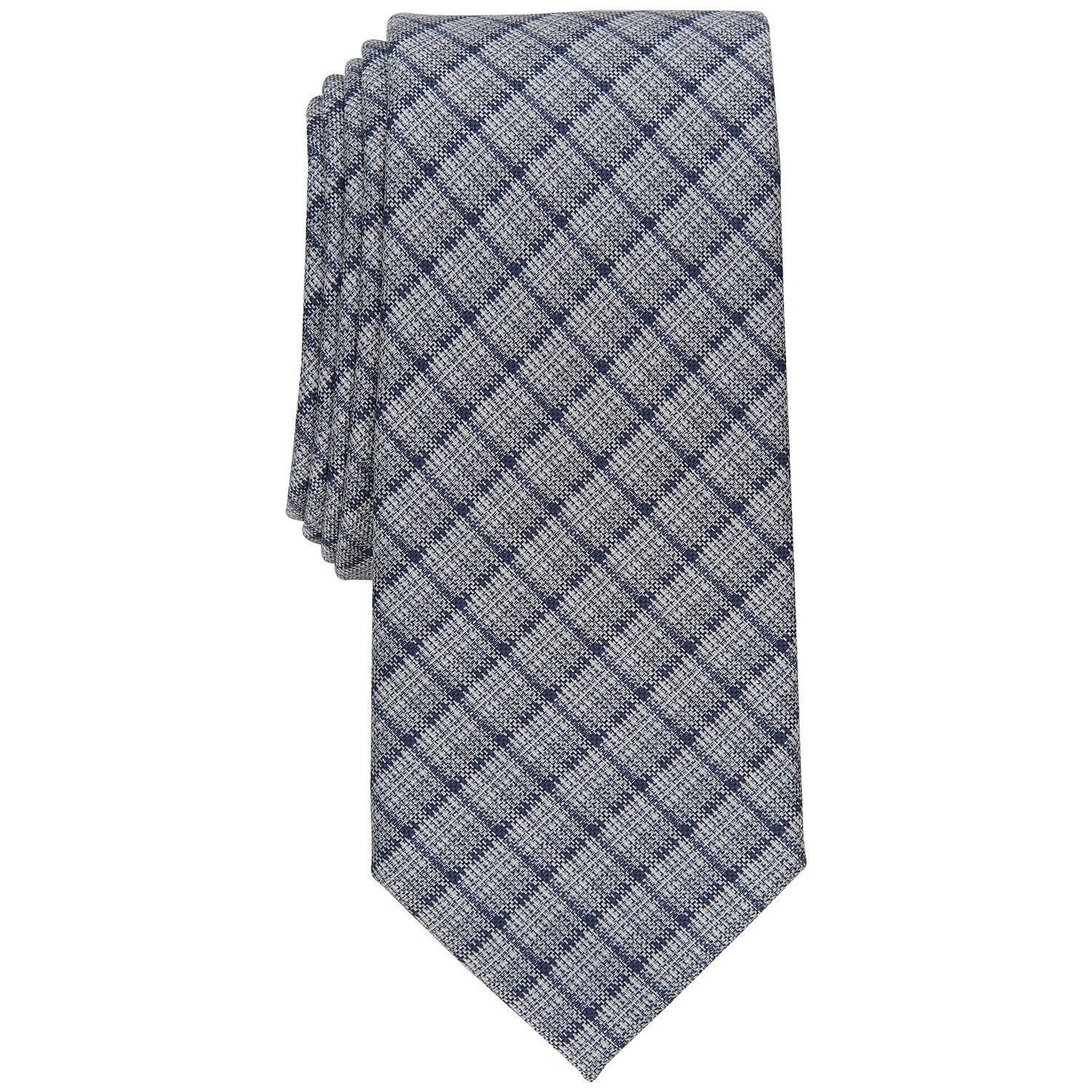 Alfani Men&#39;s Gino Plaid Slim Tie Grey OS B4HP - $8.95