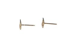 14K Yellow Gold Initial B Stud Earrings Tiny Letter Posts 0.29g image 2