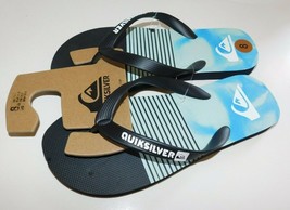 Quiksilver Java Smoked Wave Flip Flops Sandals Size 8 Brand New  - £18.16 GBP