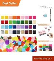 Vibrant Rainbow Tissue Paper Squares - 5400 Pcs for DIY Projects &amp; Scrap... - $17.77