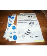 1980 Chiquita Winter Olympic Mascot Rag Doll Sheet Plus Stickers - $33.94 CAD