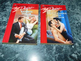 Silhouette Desire Kathryn Taylor lot of 2 Contemporary Romance Paperbacks - £1.87 GBP