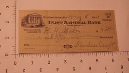 Vintage First National Bank Check May 6 1949  - £3.86 GBP