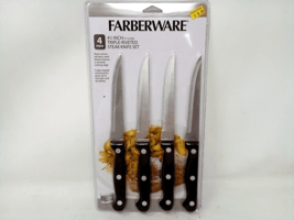 Farberware Stamped Triple Rivet High Carbon Stainless Steel Steak Knife Set - £14.81 GBP