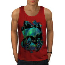 Wellcoda Grenade War Gas Skull Mens Tank Top, Gas Active Sports Shirt - £14.87 GBP+