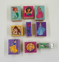 Melissa and Doug Disney Princesses Rubber Ink Stamps Belle, Jasmine Lot of 9 - £12.67 GBP