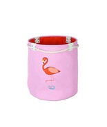 Gifts of Nature Pink Flamingo Canvas Tote Handled Bag Laundry Hamper Emb... - $25.73