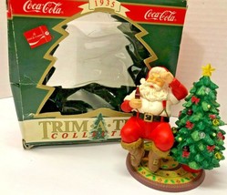 COCA COLA Coke Santa With Lighted Tree Ornament - £15.55 GBP