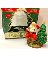 COCA COLA Coke Santa With Lighted Tree Ornament - $27.14 CAD