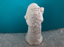 S3 -  Long Bearded Santa Ceramic Bisque You Paint, Unpainted, - $4.00