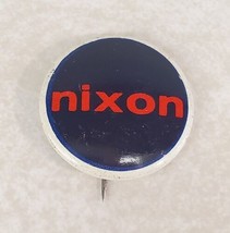 1968 Richard NIXON Political Campaign Presidential Button Pin Vintage Navy &amp; Red - £11.52 GBP